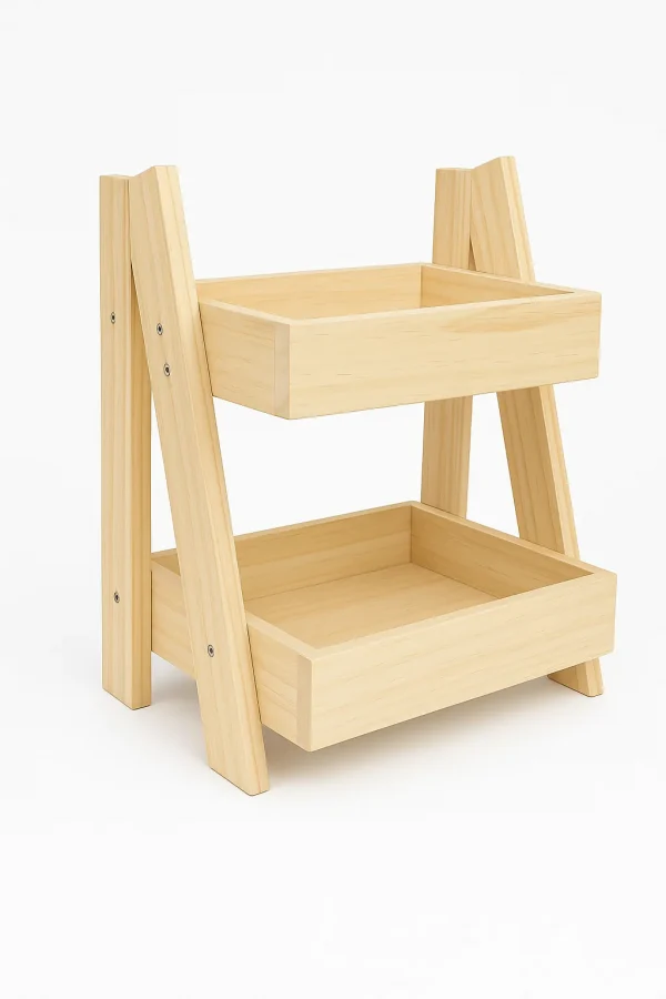 Exhibidor de madera para postres