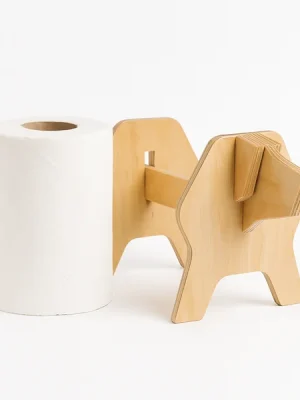 Porta papel toalla de madera