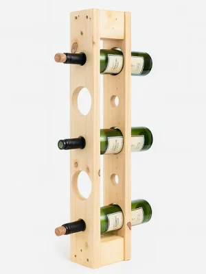 Porta vinos de madera exhibidor