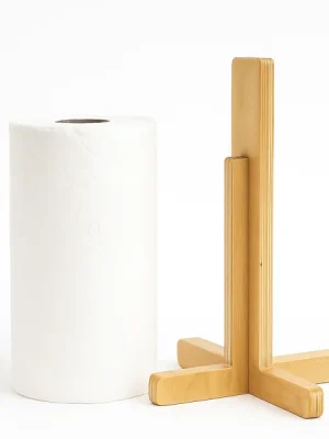 Porta papel toalla de madera pino