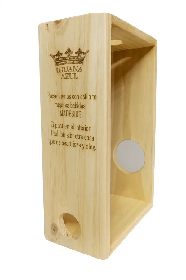 Exhibidor de Vino y Copas de Madera