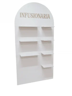 Mueble Exhibidor de Madera Blanco