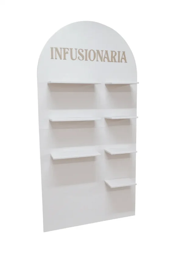 Mueble Exhibidor de Madera Blanco