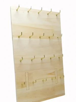 Organizador de Madera con Ganchos
