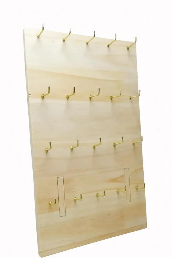Organizador de Madera con Ganchos