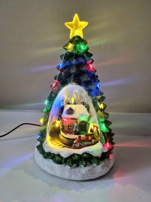 Arbol Navideño con tren