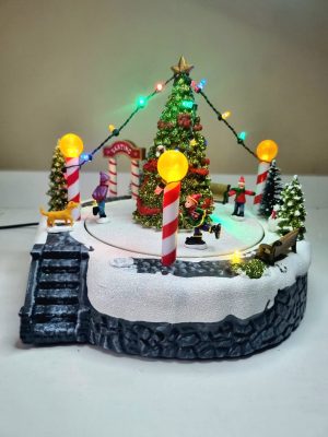 Niños patinando y Árbol giratorio