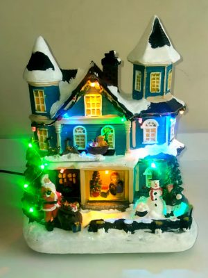 Casa Navideña con Trineo