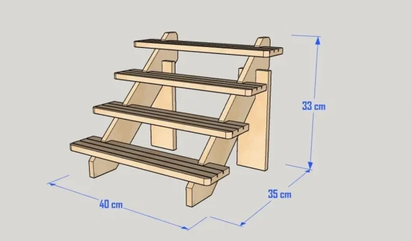 Exhibidor de madera de pino para ferias - Imagen 2