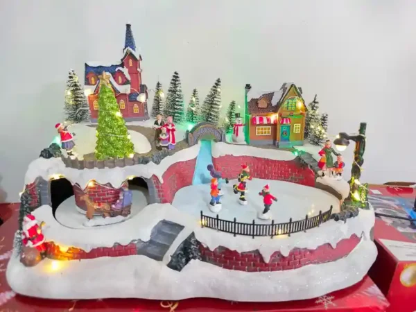 Decoración navideña patinaje con iman